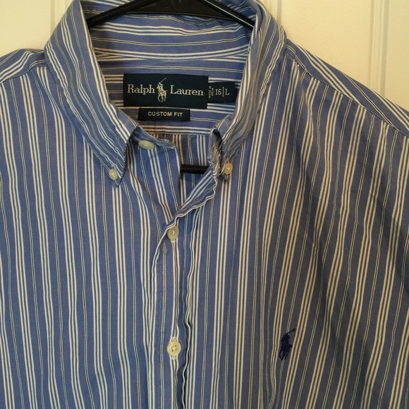 Ralph Lauren Polo men’s button up striped shirt L - Picture 2 of 3